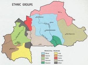 BurkinaFaso Ethnic Groups map