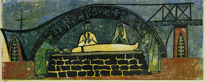 Station XIV: Joseph of Arimethea lays Jesus in the sepulchre
